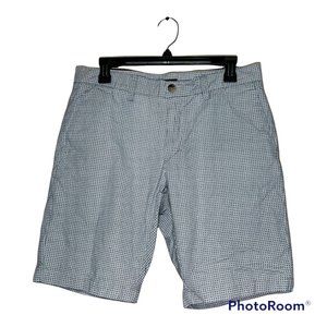 Ben Sherman Micro Print Chambray True Indigo Men's Golf Shorts Size 32